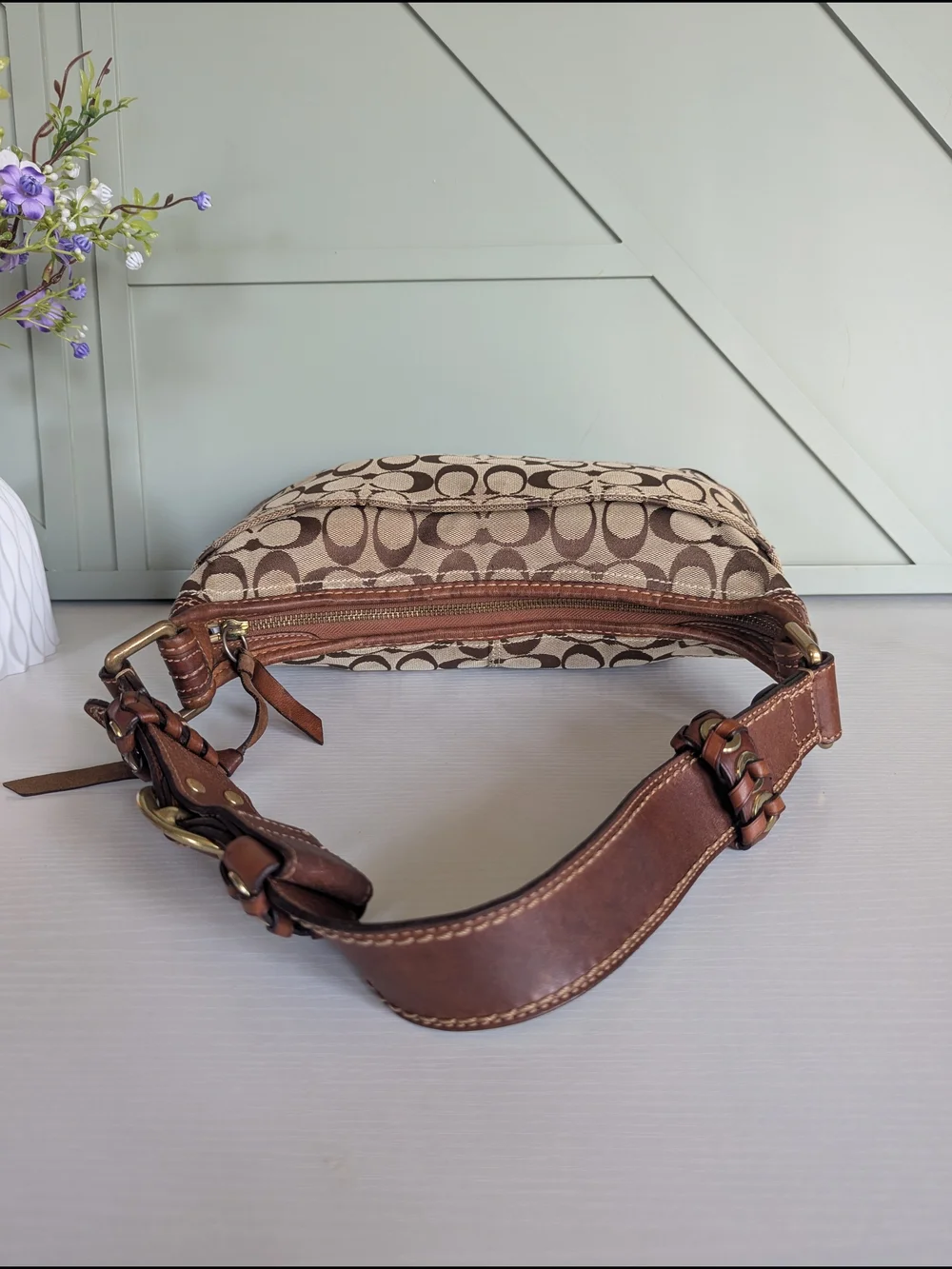 VINTAGE Coach BleeckerSignature Signature Canvas Hobo Handbag